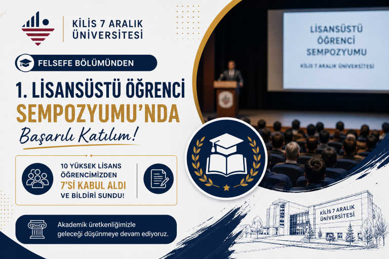 Felsefe Bölümü Yüksek Lisans Öğrencilerinden 1. Lisansüstü Öğrenci Sempozyumu'nda Başarılı Katılım